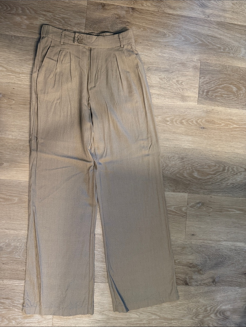 Ardene Classic Pleated Dress Pants - Tan